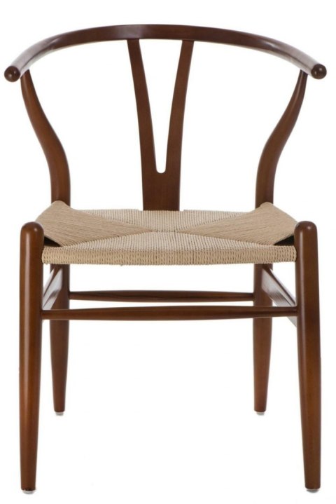 D2.DESIGN D2.DESIGN Krzesło Wicker siedzisko plecionka sznurek jutowy Naturalny drewno bukowe brązowe ciemne inspirowan Wishbone D2.DESIGN D2.DESIGN Krzesło Wicker siedzisko plecionka sznurek jutowy Naturalny drewno bukowe brązowe ciemne inspirowan Wishbone