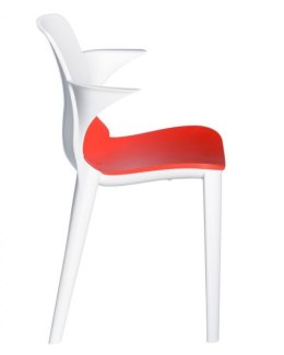 Resol Krzesło z podł. Lyza biało - czerwone