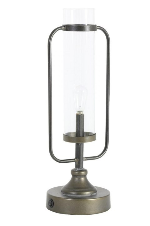 Light&Living Lampa stołowa LED Raddie czarna/brązowa Light&Living Lampa stołowa LED Raddie czarna/brązowa