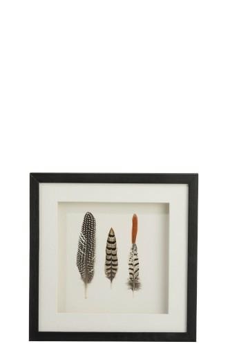 J-LINE Obraz dekoracyjny Feathers 3 black J-LINE Obraz dekoracyjny Feathers 3 black