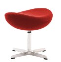 D2.DESIGN Podnóżek Jajo czerwony kaszmir 24 Premium D2.DESIGN Podnóżek Jajo czerwony kaszmir 24 Premium