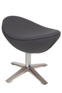D2.DESIGN Podnóżek Jajo Soft wełna szary JA-2702 z przeszyciem D2.DESIGN Podnóżek Jajo Soft wełna szary JA-2702 z przeszyciem