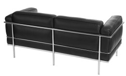 D2.DESIGN Sofa 2-osobowa Soft GC czarna skóra