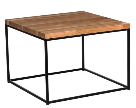 Maduu Studio Stolik Cube 45x45 czarny profil 15 mm blat lakierowany z czereśni naturalny Maduu Studio Stolik Cube 45x45 czarny profil 15 mm blat lakierowany z czereśni naturalny