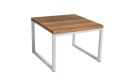 Maduu Studio Stolik Graphi 60x60 biały profil 30 mm blat lakierowany dąb naturalny Maduu Studio Stolik Graphi 60x60 biały profil 30 mm blat lakierowany dąb naturalny
