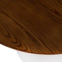 D2.DESIGN Stół Fiber biały o90cm z blatem jesionow wybarwiony dębem D2.DESIGN Stół Fiber biały o90cm z blatem jesionow wybarwiony dębem