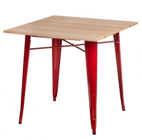 D2.DESIGN Stół Paris Wood czerwony sosna naturalna D2.DESIGN Stół Paris Wood czerwony sosna naturalna