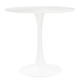 Simplet Stół Simplet Skinny okrągły White 80cm Biały blat MDF lakierowany noga metal malowany mat do domu i do lokalu