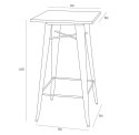 D2.DESIGN Stół barowy Paris Wood srebrny jesion D2.DESIGN Stół barowy Paris Wood srebrny jesion