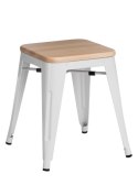 D2.DESIGN Stołek Paris Wood biały sosna naturalna D2.DESIGN Stołek Paris Wood biały sosna naturalna