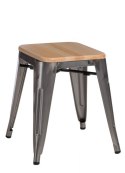 D2.DESIGN Stołek Paris Wood metal sosna naturalna D2.DESIGN Stołek Paris Wood metal sosna naturalna