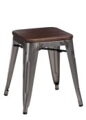 D2.DESIGN Stołek Paris Wood metal sosna orzech D2.DESIGN Stołek Paris Wood metal sosna orzech