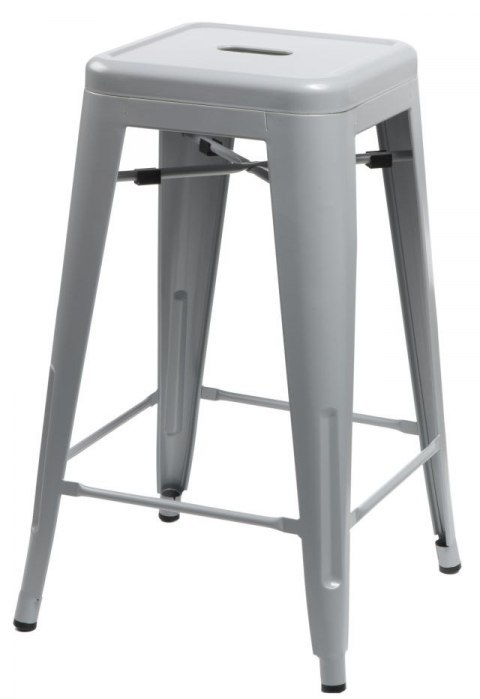 D2.DESIGN Stołek barowy Paris 66cm szary inspirowany Tolix D2.DESIGN Stołek barowy Paris 66cm szary inspirowany Tolix