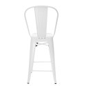 D2.DESIGN Hoker Krzesło barowe Stołek barowy Paris Back biały inspirowan Tolix metal malowany proszkowo wysokie oparcie podnóżek D2.DESIGN Hoker Krzesło barowe Stołek barowy Paris Back biały inspirowan Tolix metal malowany proszkowo wysokie oparcie podnóżek