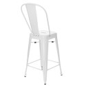 D2.DESIGN Hoker Krzesło barowe Stołek barowy Paris Back biały inspirowan Tolix metal malowany proszkowo wysokie oparcie podnóżek D2.DESIGN Hoker Krzesło barowe Stołek barowy Paris Back biały inspirowan Tolix metal malowany proszkowo wysokie oparcie podnóżek