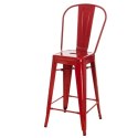 D2.DESIGN Stołek barowy Paris Back czerwony inspirowany Tolix D2.DESIGN Stołek barowy Paris Back czerwony inspirowany Tolix