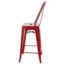 D2.DESIGN Stołek barowy Paris Back czerwony inspirowany Tolix D2.DESIGN Stołek barowy Paris Back czerwony inspirowany Tolix