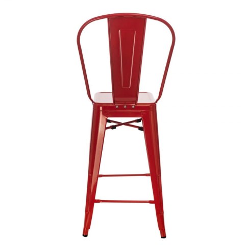 D2.DESIGN Stołek barowy Paris Back czerwony inspirowany Tolix D2.DESIGN Stołek barowy Paris Back czerwony inspirowany Tolix