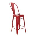 D2.DESIGN Stołek barowy Paris Back czerwony inspirowany Tolix D2.DESIGN Stołek barowy Paris Back czerwony inspirowany Tolix