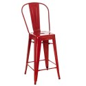 D2.DESIGN Stołek barowy Paris Back czerwony inspirowany Tolix D2.DESIGN Stołek barowy Paris Back czerwony inspirowany Tolix