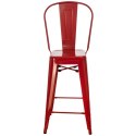 D2.DESIGN Stołek barowy Paris Back czerwony inspirowany Tolix D2.DESIGN Stołek barowy Paris Back czerwony inspirowany Tolix