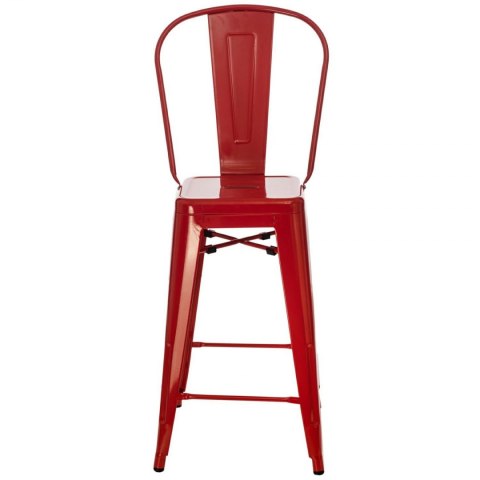 D2.DESIGN Stołek barowy Paris Back czerwony inspirowany Tolix D2.DESIGN Stołek barowy Paris Back czerwony inspirowany Tolix