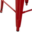 D2.DESIGN Stołek barowy Paris Back czerwony inspirowany Tolix D2.DESIGN Stołek barowy Paris Back czerwony inspirowany Tolix