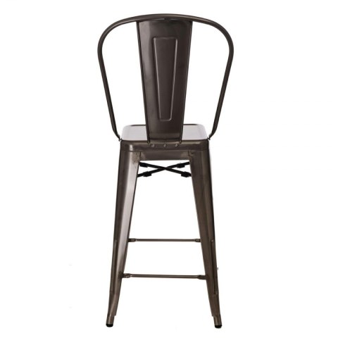 D2.DESIGN Stołek barowy Hoker Paris Back metalowy inspirowany Tolix Krzesło barowe metal postarzany widoczne przetarcia i rdza D2.DESIGN Stołek barowy Hoker Paris Back metalowy inspirowany Tolix Krzesło barowe metal postarzany widoczne przetarcia i rdza