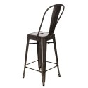 D2.DESIGN Stołek barowy Hoker Paris Back metalowy inspirowany Tolix Krzesło barowe metal postarzany widoczne przetarcia i rdza D2.DESIGN Stołek barowy Hoker Paris Back metalowy inspirowany Tolix Krzesło barowe metal postarzany widoczne przetarcia i rdza