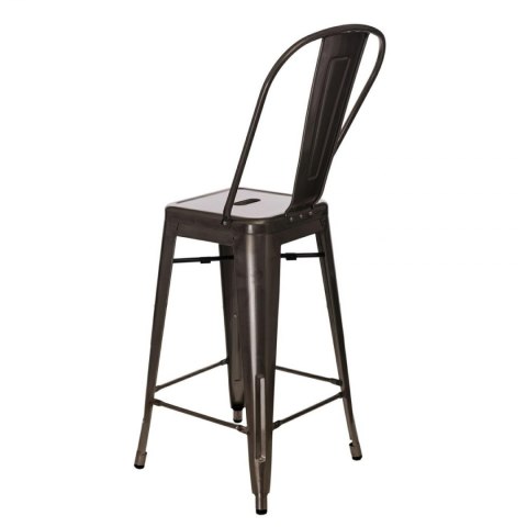 D2.DESIGN Stołek barowy Hoker Paris Back metalowy inspirowany Tolix Krzesło barowe metal postarzany widoczne przetarcia i rdza D2.DESIGN Stołek barowy Hoker Paris Back metalowy inspirowany Tolix Krzesło barowe metal postarzany widoczne przetarcia i rdza