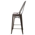 D2.DESIGN Stołek barowy Hoker Paris Back metalowy inspirowany Tolix Krzesło barowe metal postarzany widoczne przetarcia i rdza D2.DESIGN Stołek barowy Hoker Paris Back metalowy inspirowany Tolix Krzesło barowe metal postarzany widoczne przetarcia i rdza