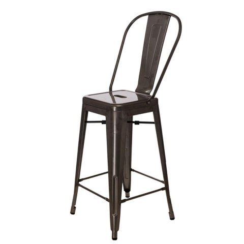 D2.DESIGN Stołek barowy Hoker Paris Back metalowy inspirowany Tolix Krzesło barowe metal postarzany widoczne przetarcia i rdza D2.DESIGN Stołek barowy Hoker Paris Back metalowy inspirowany Tolix Krzesło barowe metal postarzany widoczne przetarcia i rdza