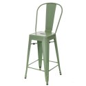 D2.DESIGN Stołek barowy Paris Back zielony inspirowany Tolix D2.DESIGN Stołek barowy Paris Back zielony inspirowany Tolix