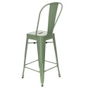 D2.DESIGN Stołek barowy Paris Back zielony inspirowany Tolix D2.DESIGN Stołek barowy Paris Back zielony inspirowany Tolix
