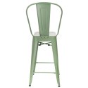 D2.DESIGN Stołek barowy Paris Back zielony inspirowany Tolix D2.DESIGN Stołek barowy Paris Back zielony inspirowany Tolix
