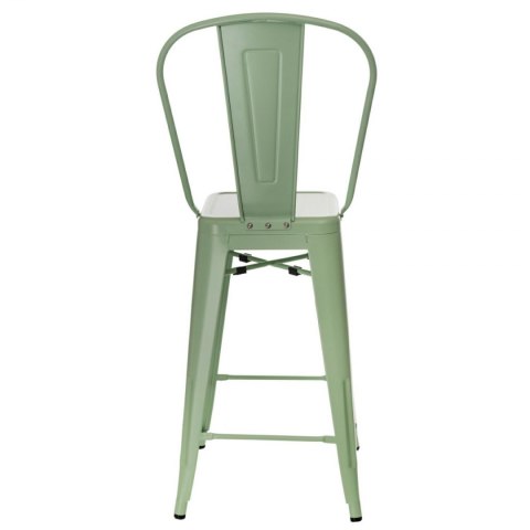 D2.DESIGN Stołek barowy Paris Back zielony inspirowany Tolix D2.DESIGN Stołek barowy Paris Back zielony inspirowany Tolix