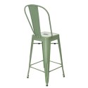 D2.DESIGN Stołek barowy Paris Back zielony inspirowany Tolix D2.DESIGN Stołek barowy Paris Back zielony inspirowany Tolix