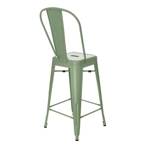 D2.DESIGN Stołek barowy Paris Back zielony inspirowany Tolix D2.DESIGN Stołek barowy Paris Back zielony inspirowany Tolix
