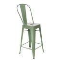 D2.DESIGN Stołek barowy Paris Back zielony inspirowany Tolix D2.DESIGN Stołek barowy Paris Back zielony inspirowany Tolix