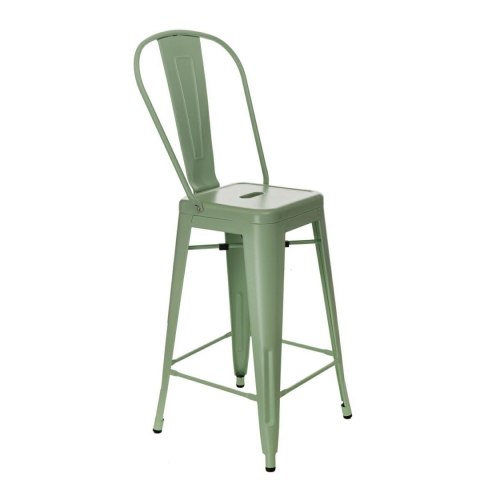 D2.DESIGN Stołek barowy Paris Back zielony inspirowany Tolix D2.DESIGN Stołek barowy Paris Back zielony inspirowany Tolix