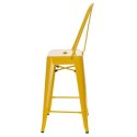D2.DESIGN Hoker Krzesło barowe Stołek Paris Back żółty inspirowany Tolix metal malowany proszkowo wysokie oparcie podnóżek D2.DESIGN Hoker Krzesło barowe Stołek Paris Back żółty inspirowany Tolix metal malowany proszkowo wysokie oparcie podnóżek
