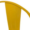 D2.DESIGN Hoker Krzesło barowe Stołek Paris Back żółty inspirowany Tolix metal malowany proszkowo wysokie oparcie podnóżek D2.DESIGN Hoker Krzesło barowe Stołek Paris Back żółty inspirowany Tolix metal malowany proszkowo wysokie oparcie podnóżek