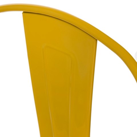 D2.DESIGN Hoker Krzesło barowe Stołek Paris Back żółty inspirowany Tolix metal malowany proszkowo wysokie oparcie podnóżek D2.DESIGN Hoker Krzesło barowe Stołek Paris Back żółty inspirowany Tolix metal malowany proszkowo wysokie oparcie podnóżek
