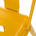 D2.DESIGN Hoker Krzesło barowe Stołek Paris Back żółty inspirowany Tolix metal malowany proszkowo wysokie oparcie podnóżek D2.DESIGN Hoker Krzesło barowe Stołek Paris Back żółty inspirowany Tolix metal malowany proszkowo wysokie oparcie podnóżek