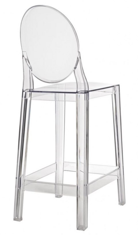 D2.DESIGN Hoker Stołek barowy Viki transparentny 66cm tworzywo stabilny lekki i wygodny D2.DESIGN Hoker Stołek barowy Viki transparentny 66cm tworzywo stabilny lekki i wygodny
