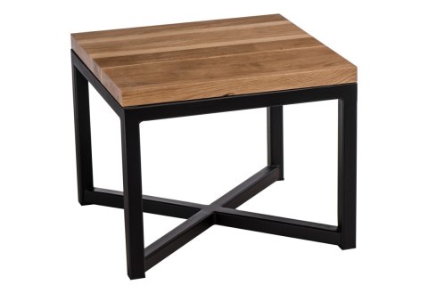 Maduu Studio Stolik Taco 100x100 czarny profil 30 mm blat lakierowany z czereśni naturalny Maduu Studio Stolik Taco 100x100 czarny profil 30 mm blat lakierowany z czereśni naturalny