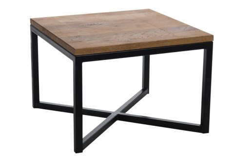 Maduu Studio Stolik Taco 60x60 czarny profil 30 mm blat lakierowany dąb naturalny Maduu Studio Stolik Taco 60x60 czarny profil 30 mm blat lakierowany dąb naturalny