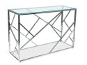 SIGNAL KONSOLKA PROSTOKĄTNA ESCADA C SZKŁO HARTOWANE TRANSPARENTNY/ STELAŻ METAL SREBRNY 120X40 SIGNAL KONSOLKA PROSTOKĄTNA ESCADA C SZKŁO HARTOWANE TRANSPARENTNY/ STELAŻ METAL SREBRNY 120X40