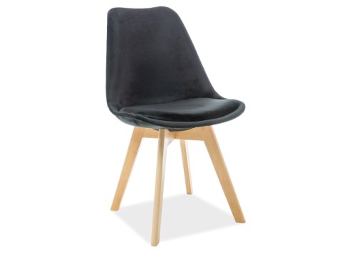 SIGNAL KRZESŁO DIOR VELVET NOGI BUK/CZARNY TAP.105 SIGNAL KRZESŁO DIOR VELVET NOGI BUK/CZARNY TAP.105