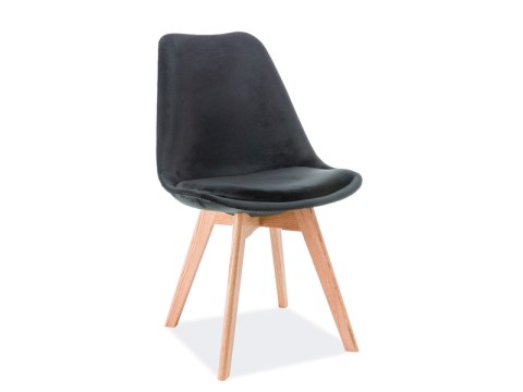 SIGNAL KRZESŁO DIOR VELVET DĄB/CZARNY TAP.105 SIGNAL KRZESŁO DIOR VELVET DĄB/CZARNY TAP.105